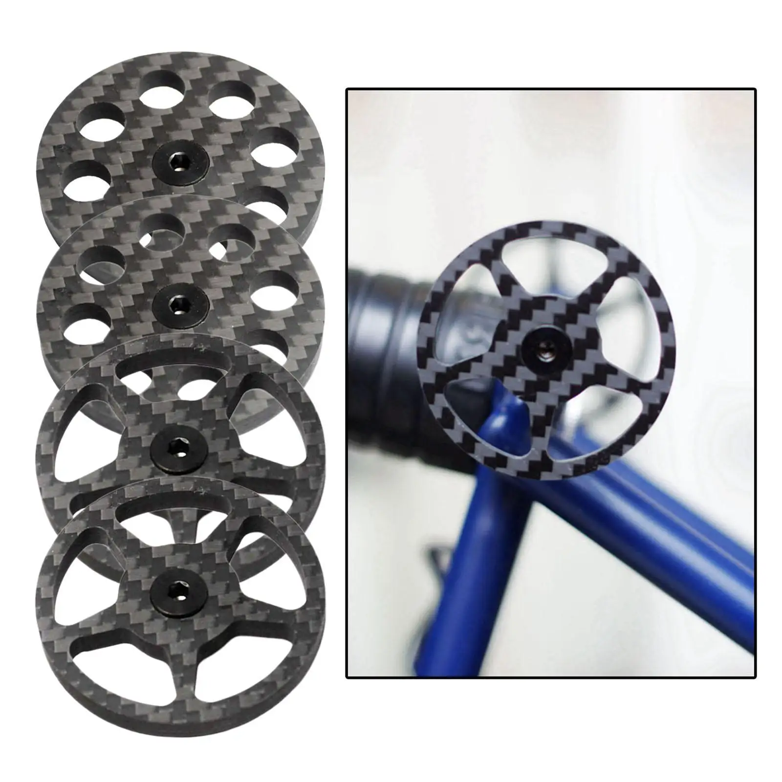 Folding Bike Easy Wheels Carbon Fiber Solid Rear Rack EZ Roller Travel Transport Walking Pushing Easywheel Fits for | Спорт и