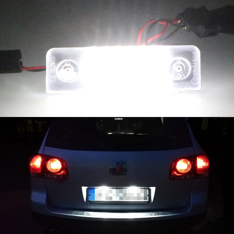 2 шт./1 пара для VW Skoda Освещение номерного знака CANBUS светодиодный номерной знак лампочка 12 В Белый для Skoda Octavia ll Facelift