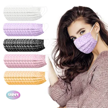 

Fast Delivery Within 24 Hours Máscara 50PCS Adult's Spunlace Non-reusable Breathable Printed Mask Bandage
