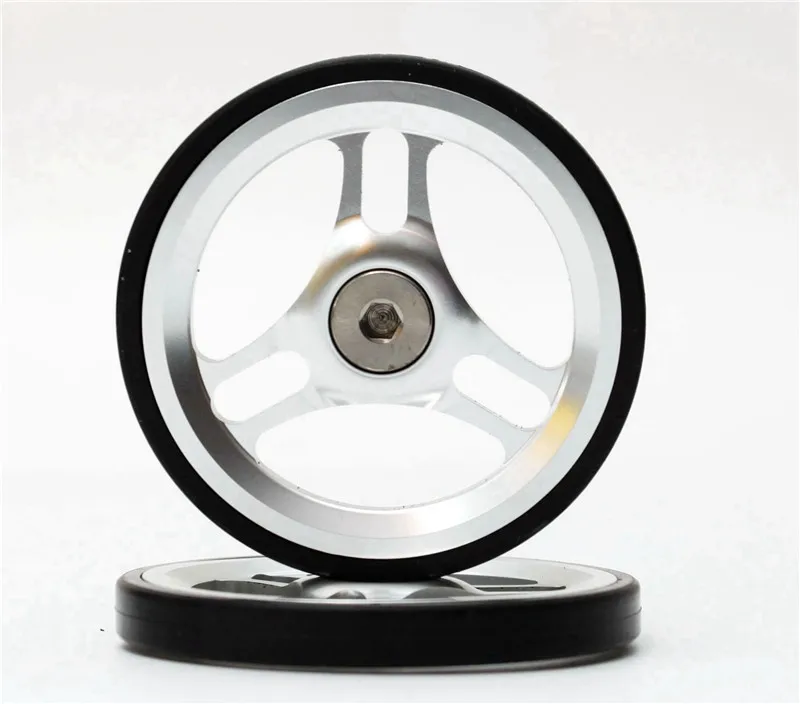 1 пара Aceoffix для велосипеда Brompton EZwheel EZ-3 алюминиевый сплав Palin легкое колесо 60 мм для Brompton стойки аксессуары - Цвет: silver 1 pair