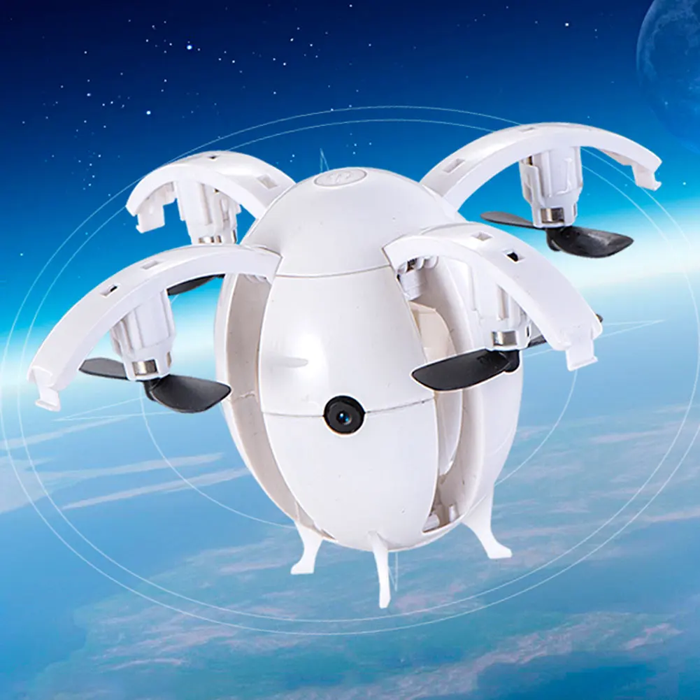 Blk Белый заряжаемый Складной Летающий яйцо 2.0MP Wifi Дрон RC Квадрокоптер для 668-A6HW - Цвет: Белый