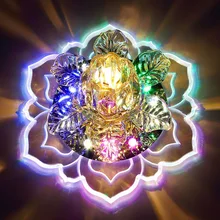 Светодиодный прожектор для гостиной, красочный потолочный светильник со встроенным кристаллом, коридор огней, простые входные потолочные светильники