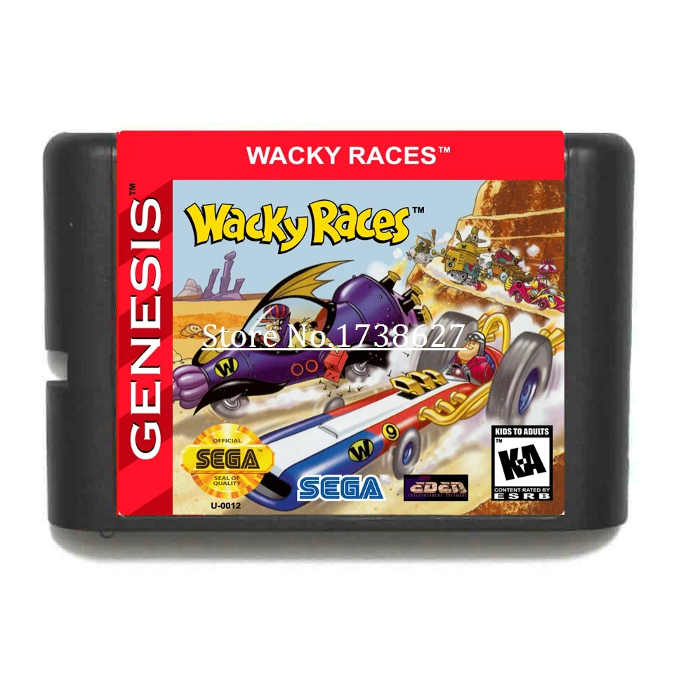 Wacky Races 16Bit игровой Картридж для Sega MegaDrive &amp Genesis System консолей | Электроника