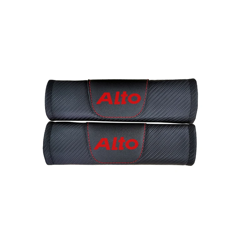 style2 Для Suzuki Alto, 2 шт., модная карбоновая кожаная накладка для ремня безопасности автомобиля, автомобильный ремень безопасности, наплечная накладка, автомобильные аксессуары, Стайлинг автомобиля - Название цвета: style2