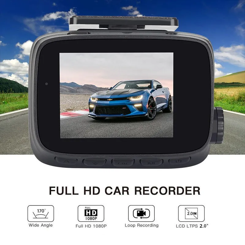 2,0 дюймов Автомобильный видеорегистратор Dash камера Full HD 1080P привод видео рекордер g-сенсор монитор парковки циклическая запись видеорегистратор ночного видения