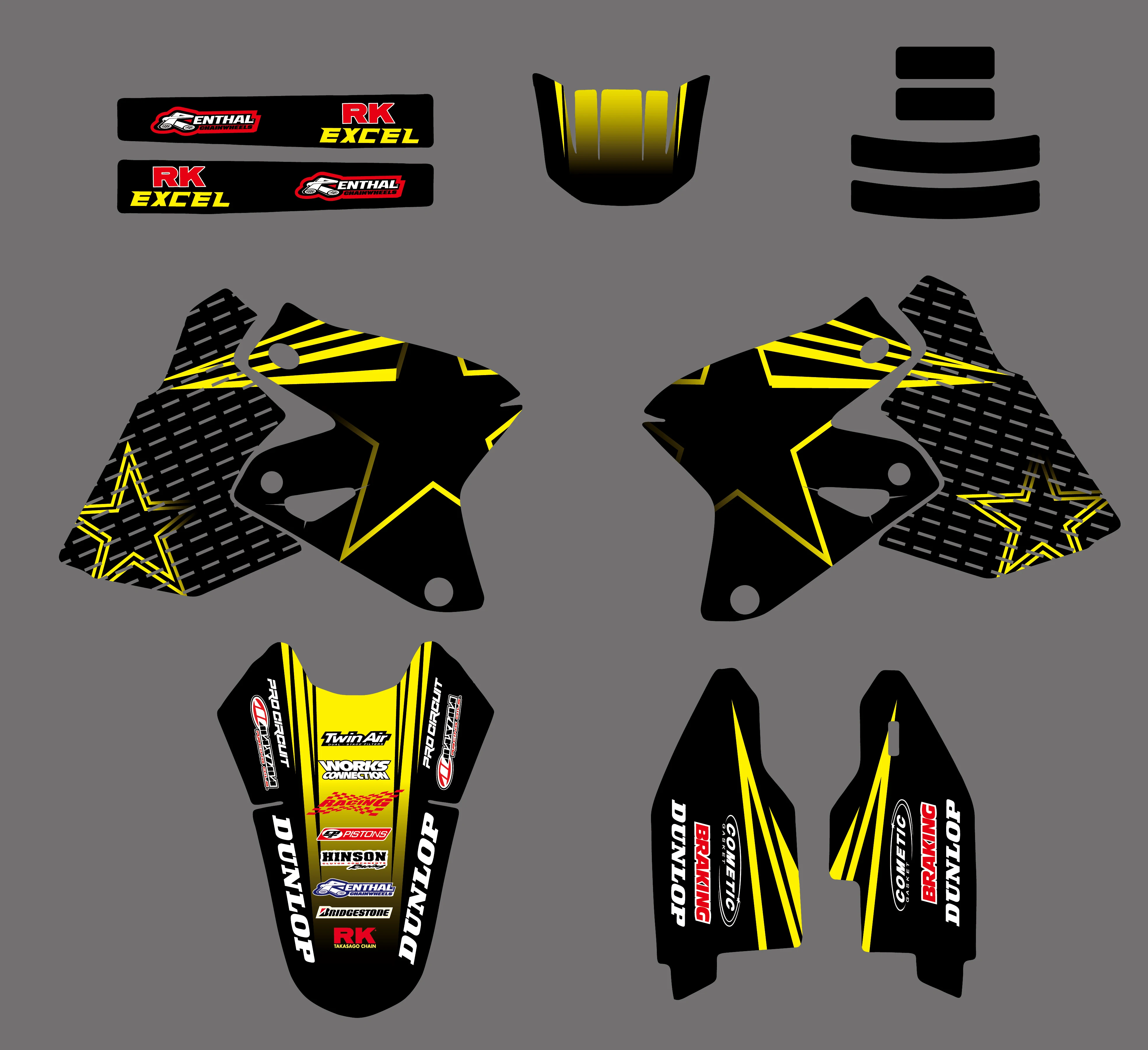 For Suzuki DRZ400 Drz400sm DR-Z 400S E Swingarm Stickers Decals drz 400 Graphics