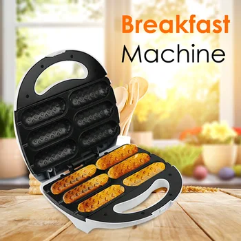 

Practical Durable Double-side Heating Hot Dog Breakfast Machine Multi-functional French Muffin Sausage Waffle Maker