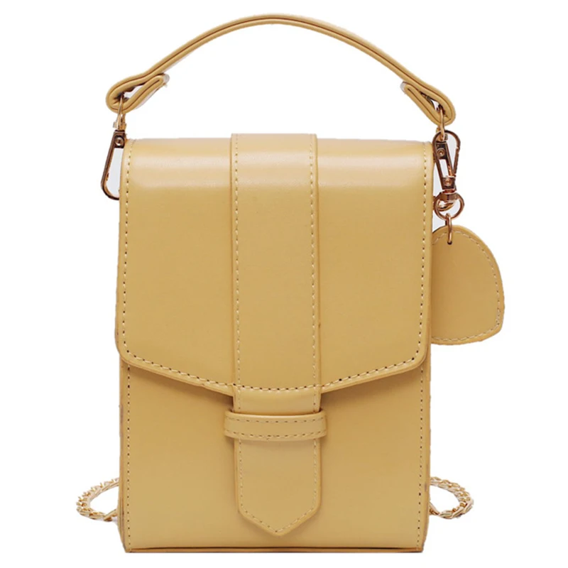 

ABZC-New Fashion Mobile Phone Bag Joker One Shoulder Messenger Bag Small Square Cute Girl Wide Shoulder Strap Design Small Bag