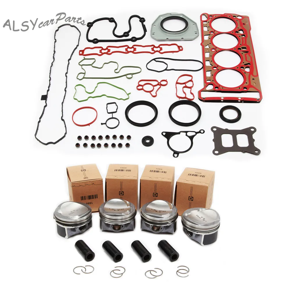 YIMIAOMO OEM 06L107065BD EA888 3 поколения поршень и капитальный ремонт посылка для audi A4 Volkswagen golf jetta 1,8 TFSI 06L107065BD