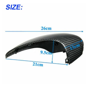 

Rear Side Mirror Cover ABS plastic Protector Door For Ford FIESTA MK7 Black