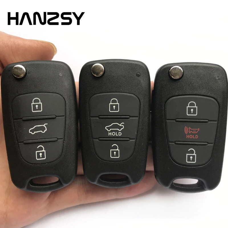 Складной чехол для ключей с 3 кнопками KIA Rondo Rio Soul Sportage Sorento K5 K2 Hyundai I20 I30 I35 корпус