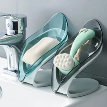 Box Bathroom Soap-Holder Shower-Soap Plastic Tray-Rack Storage-Box Drainage Leaf-Shape