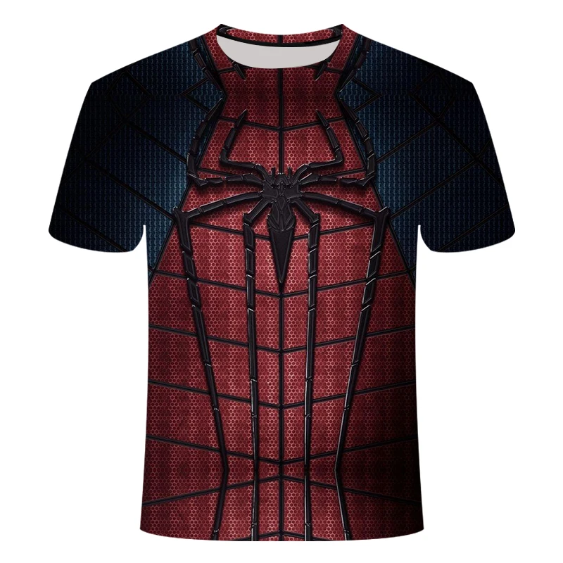 Футболка с 3D принтом Человека паука чудо герой мужская летняя футболка круглым