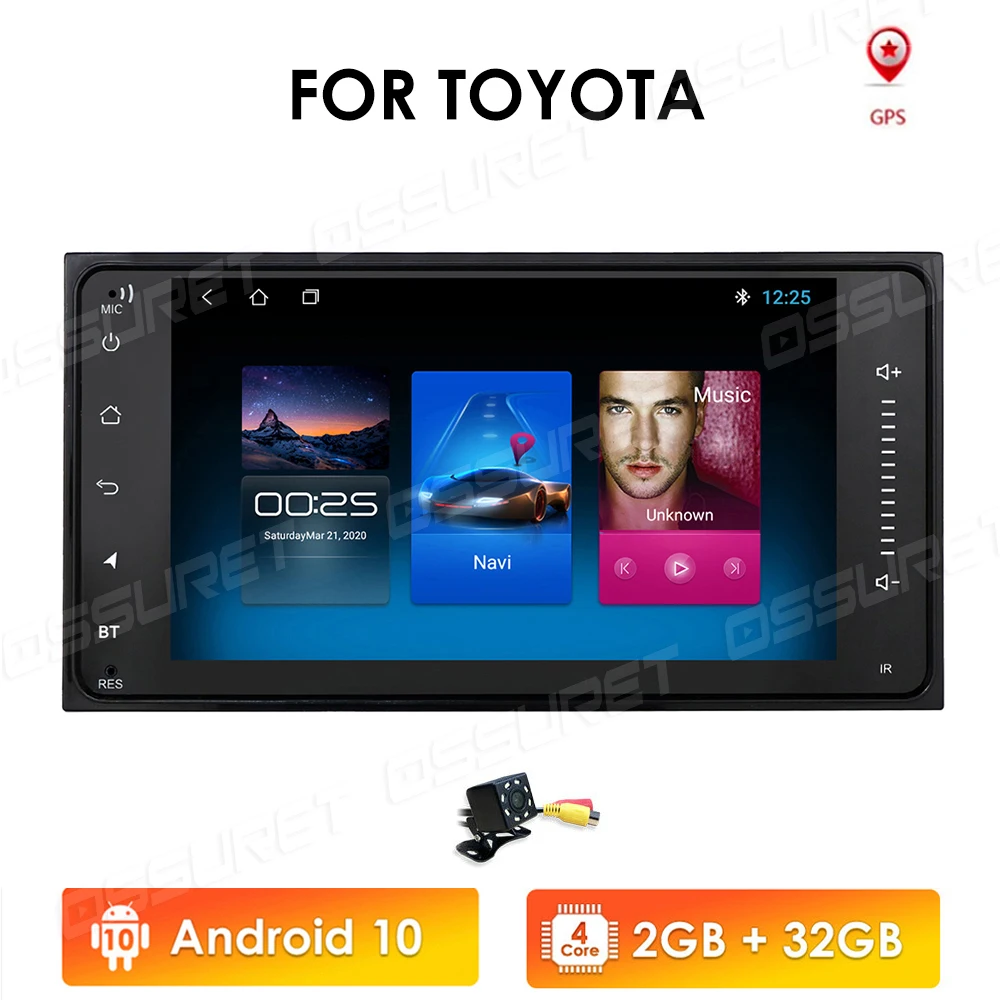 2+16 2 din android Universal Car Multimedia Player Car Radio Player Stereo for toyata VIOS CROWN CAMRY HIACE PREVIA COROLLA RAV4