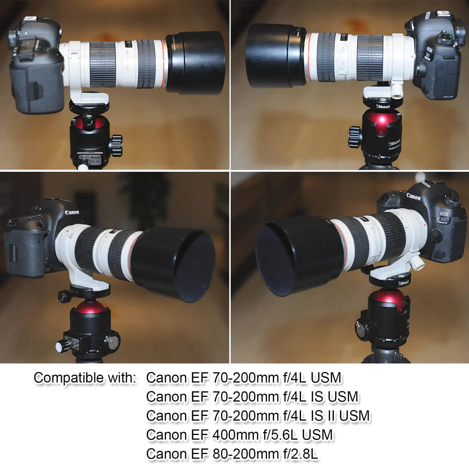 Крепление для штатива для объектива Canon EF 70-200 мм f/4L USM/IS II USM, EF 80-200 мм f/2.8L, EF 400 мм f/5.6L USM