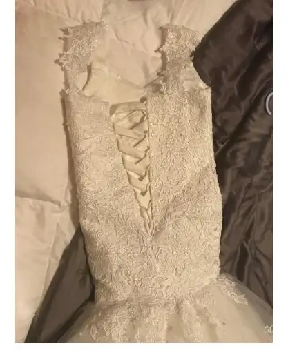New Champagne Mermaid Flower Girl Dresses for Weddings White Lace Up Back Little Girls Pageant Gowns for Special Occasion