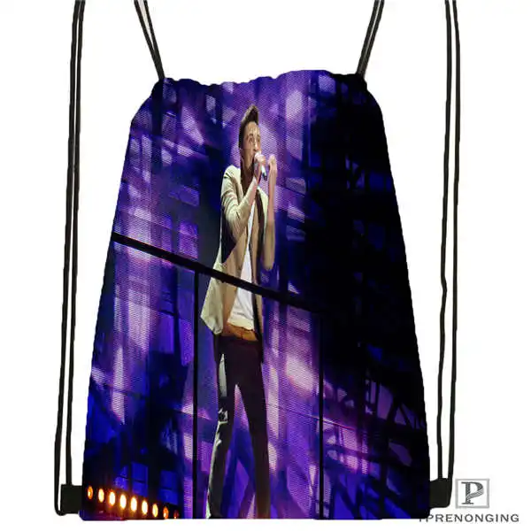 Drawstring Backpack Custom Dima Bilan походная сумка на шнурке милый рюкзак для детей(черная спинка) 31x40 см#180531-03-36 - Цвет: Drawstring Backpack