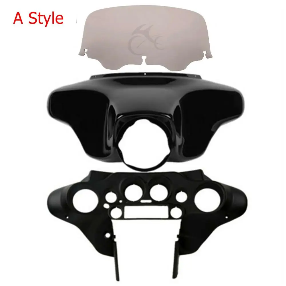 Лобовое стекло для мотоцикла 8 дюймов крыло летучей мыши внутренняя и внешняя