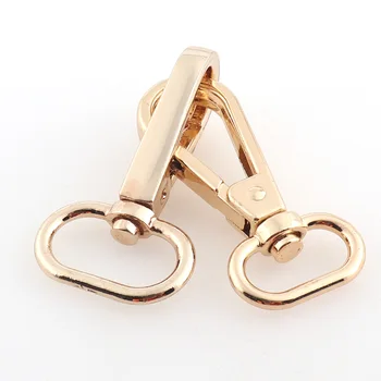 

8PCS Light gold snap hook Metal Swivel buckle Alloy Ring Carabiner for Luggage Bags Bag Hanger Clasp DIY Sewing Tool Accessories