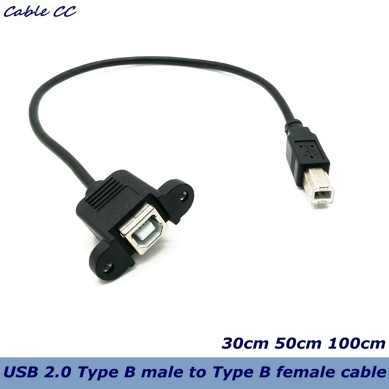 0 3 м 5 USB 2 Тип B штекер гнездо m/F Удлинительный кабель для передачи данных Панельное