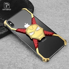 RIron Man дизайнерский металлический чехол для Iphone X XS чехол персональный металлический бампер чехол для Iphone XS Max анти-шок и противоударный чехол