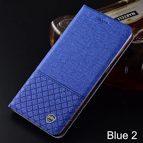 blue 2 Чехол для UMI UMIDIGI Z2 Pro плед Стиль холщовая Узорная Кожа, флип-чехол для UMIDIGI z2 Чехлы Coque - Цвет: blue 2
