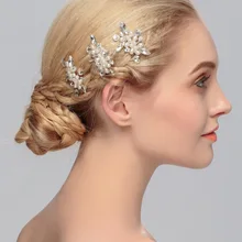Ручной работы кристалл камень расчески для волос модные жемчужины Женские аксессуары для свадебной прически повязка на голову аксессуары FS47