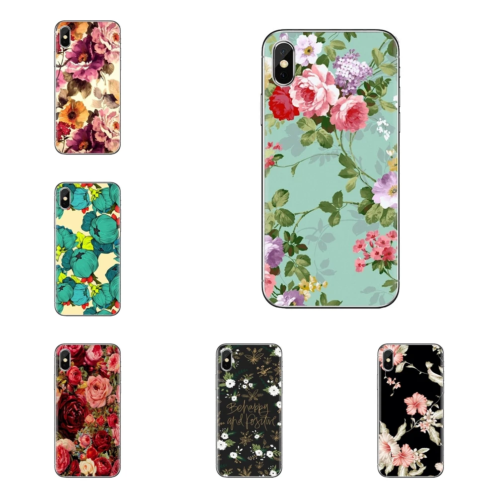 Soft Skin Cover Flowers Ring Grip Peony Rose For Huawei P Smart Y6 P8 P9 P10 Plus Nova P20 Lite Pro Mini 2017 SLA-L02 SLA-L22 2i |
