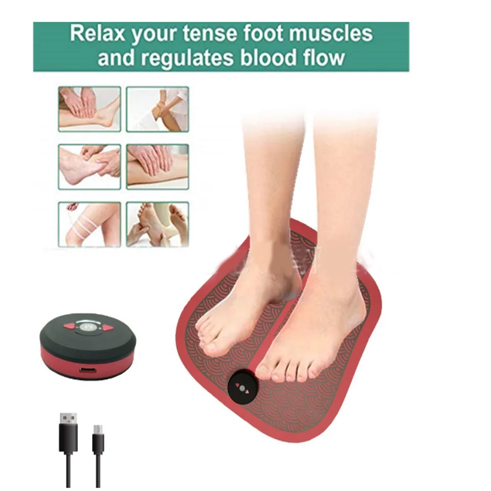 

LINLIN EMS Foot Massage Pad Electronic Pulse Foot Pad USB Charging Vibration Foot Therapy Machine Foot Massage Device