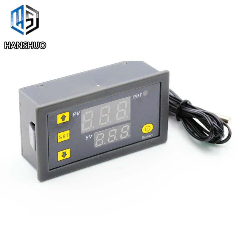 W3230 AC110V-220V DC12V цифровой регулятор температуры красный и синий дисплей 20A-55-120 градусов измерения температуры данных сохранить
