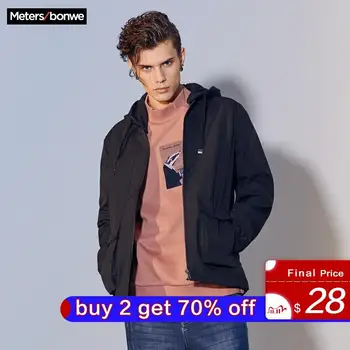

Metersbonwe 2020 Spring Men's Casual Jackets Male Fashion Hooded Jacket Men Overcoat Sports Jackets Men's Streetwear Tops