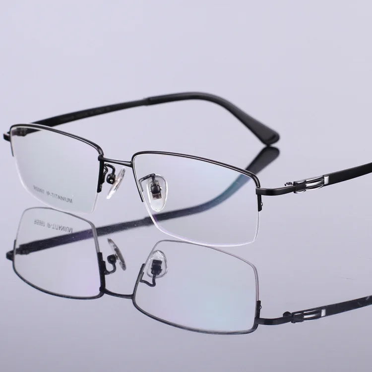 Pure Titanium New Type Glass Frame Ultra Light Business Simple Myopic Glass Frame Men's Fashion Half Frame