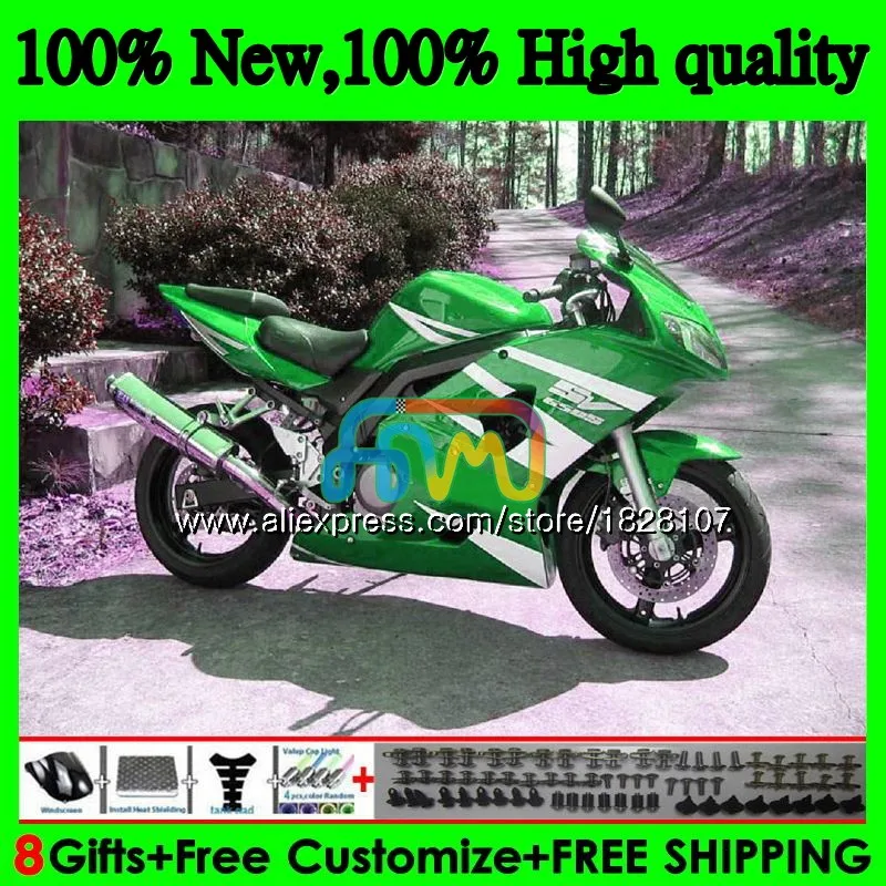 SV1000S для SUZUKI SV650 1000 SV 650S 1000 S 47BS. 109 SV650S 03 04 05 06 07 08 2003 2004 белый зеленый 2005 2006 2007 2008 обтекатель