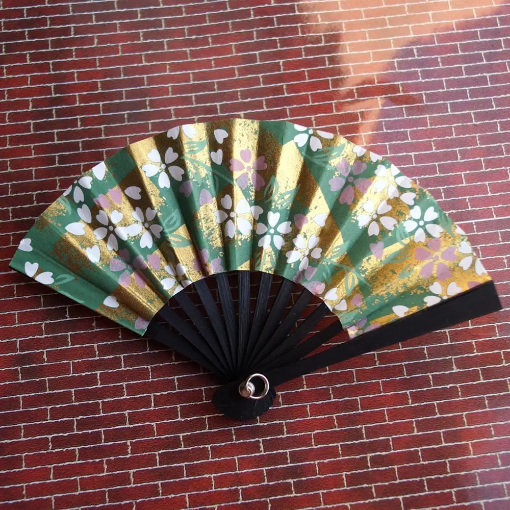 BJD OOAK Green Sakura Floding Fan японский кимоно стиль для 1/4 17 &quot44 см высокий MSD DK DZ AOD DD кукла |