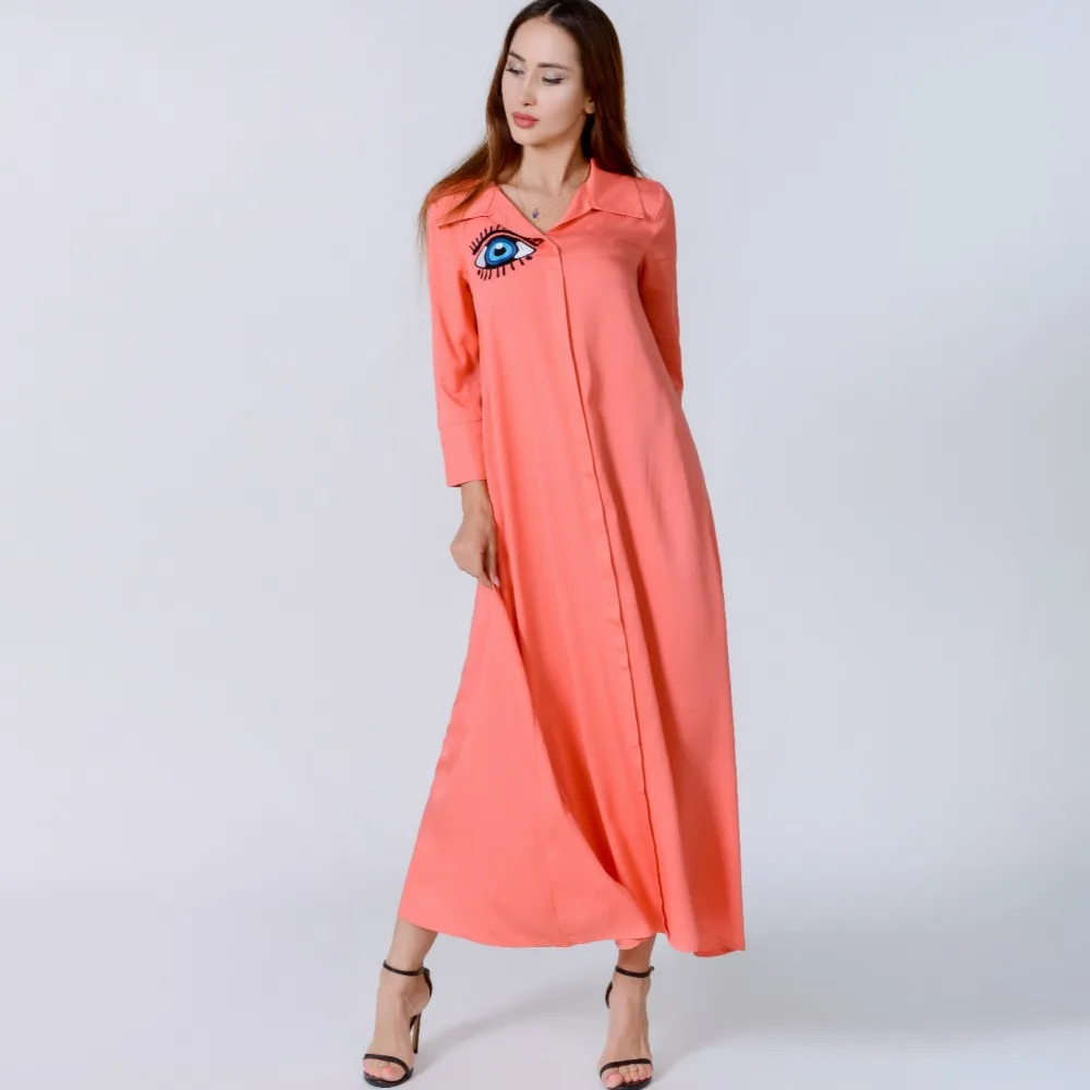 Muslim Ladies Robe African Dress African New Fashion Embroidered Long Sleeve Cardigan Dress Dubai Malaysia Elegant Party Dress