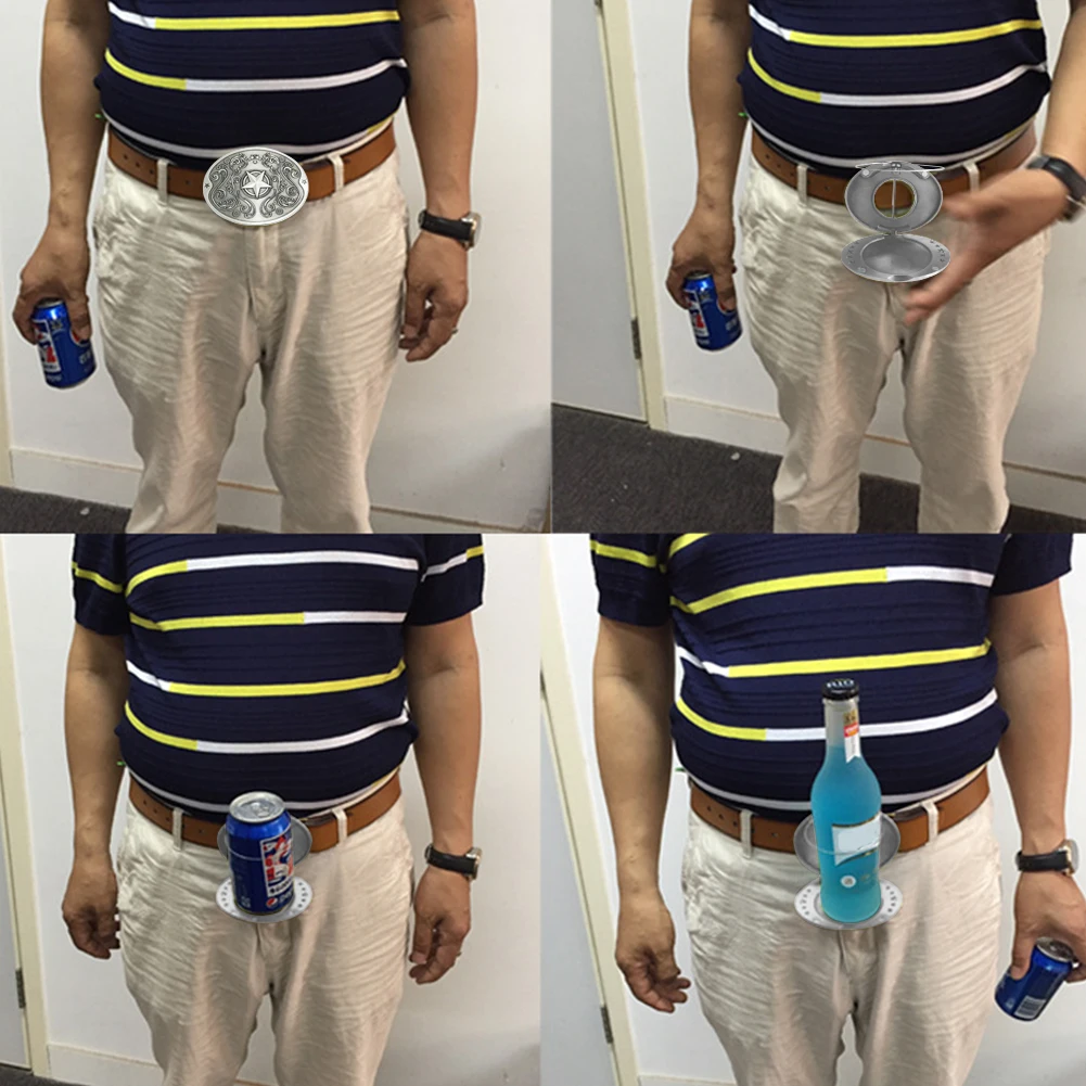 Water Bottle Holder Belt Buckle Beer Holder Camping Picnic Wine Can Holder Metal Heavy Duty Hand Bag Portable Bottle Buckle Belt Beer