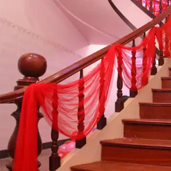 

Wedding Stair Decoration Tulle Yarn Flower Balls Artificial DIY Decorative Room Veils Crafts for Festival Wedding Party Decor
