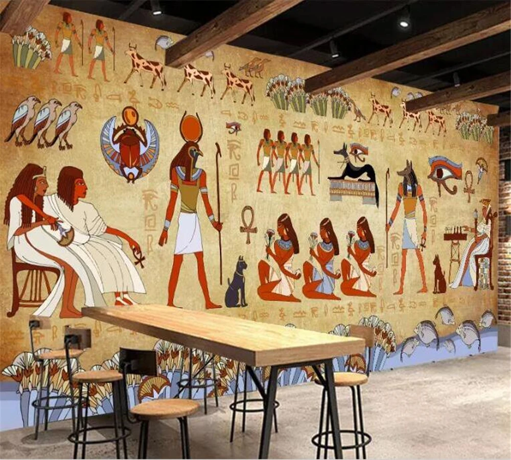 Beibehang カスタム壁紙 手描きの抽象的なヨーロッパのエスニックスタイル レトロな古代エジプトのファラオと神々の壁紙 壁紙 Aliexpress Beibehang カスタム壁紙 手描きの抽象的なヨーロッパのエスニックスタイル レトロな古代エジプトのファラオと神々の壁紙 壁紙 Aliexpress