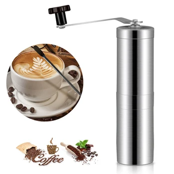 

Manual Coffee Grinder Coffee Maker Ceramics Core 304 Stainless Steel Hand Burr Mill Grinder Ceramic Corn Coffee Grinding Machine