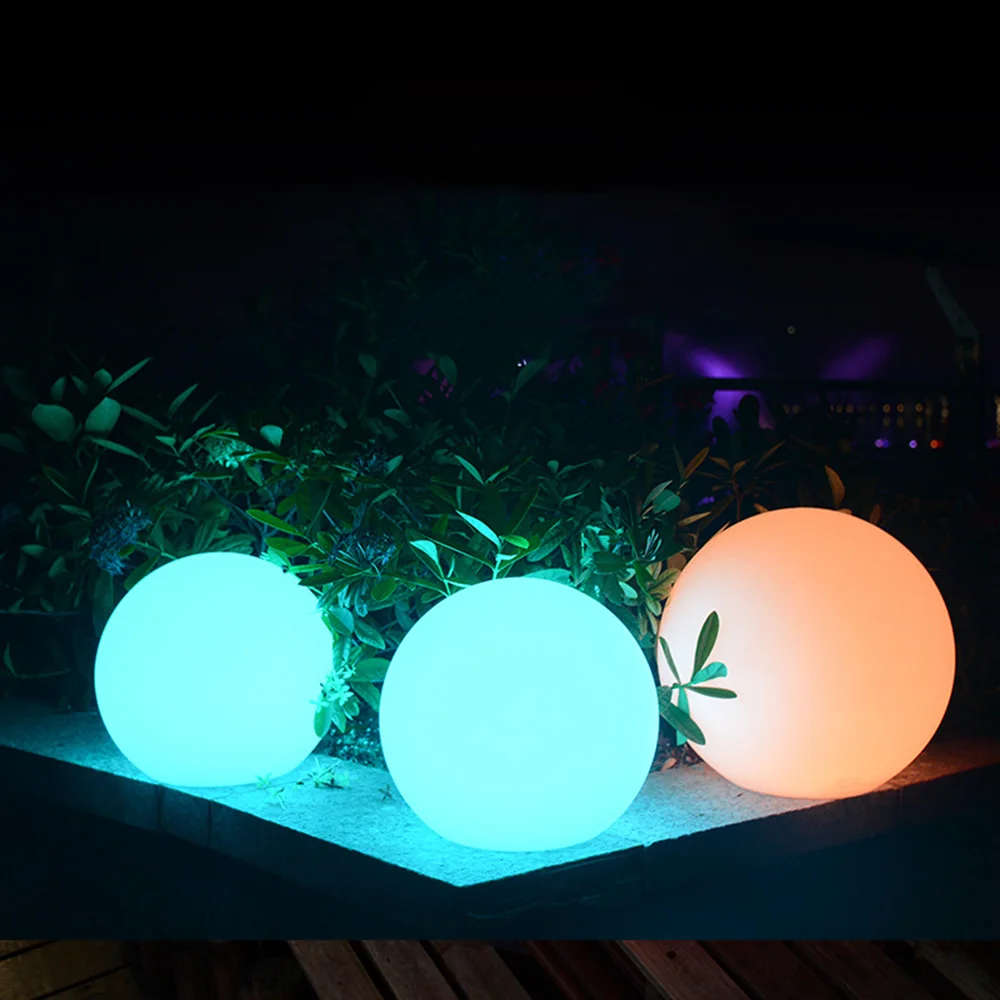 Светодиодный светильник с шариками, перезаряжаемый, RGB, водонепроницаемый, внутренний, уличный светильник, светящийся шар, светильник для дома, сада, лужайки, ландшафтный декор, лампа