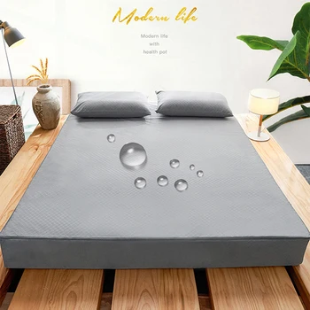

Six-sided All-inclusive Waterproof Mattress Cover Zipper Type Dustproof Mattress Cover Soft non-slip fixed Breathable Bed Covers