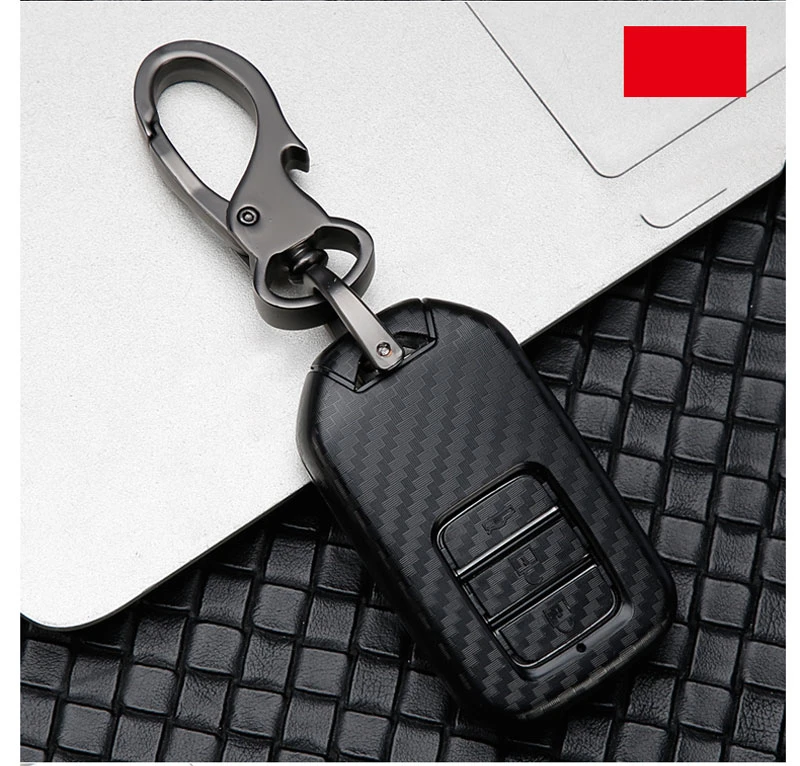 Автомобильный глянцевый чехол для ключей из углеродного волокна ABS для Honda Civic CR-V HR-V соглашение Jade Crider Odyssey Pilot Ridgeline аксессуары