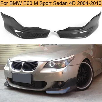 

E60 Carbon Fiber Front Bumper Lip Splitters Spoiler Flaps Apron for BMW 5 Series E60 M Sport Sedan 4 Door 2004-2010 520i 530i
