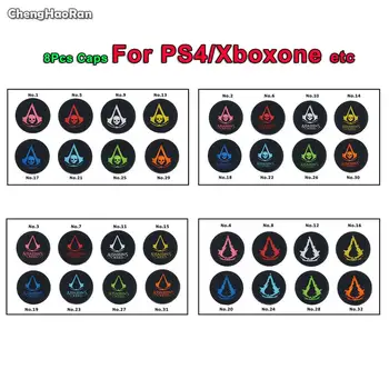 

ChengHaoRan 8pcs Silicone Analog Joystick Thumbsticks Grip Caps Cover for PS4 Pro Slim PS3 XBox One X S 360 Switch Controller