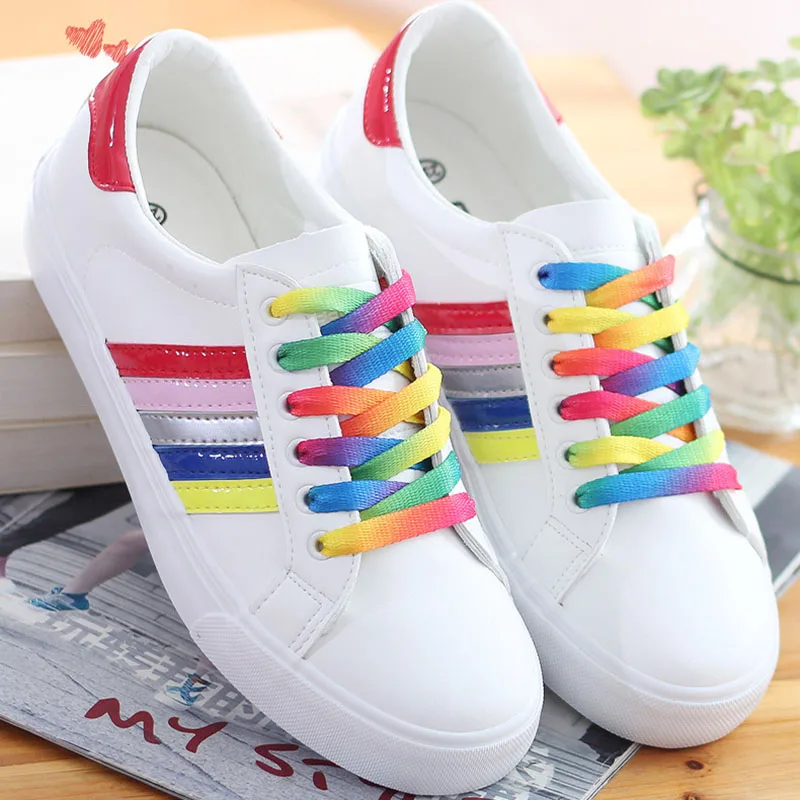 Разноцветные шнурки для обуви 100 см спортивная обувь со шнурками на плоской