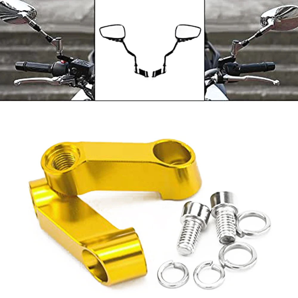 MotorcycleRearviewMirrorsExtensionRiserExtendAdapterMirror