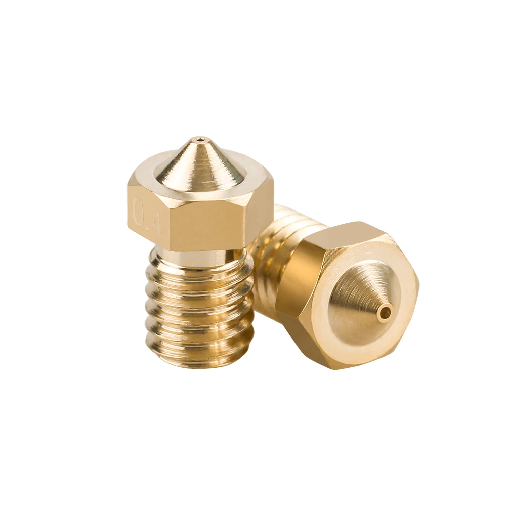 0.8mm V6 Brass Nozzle For 1.75mm Filament Copper Extruder 3D Printer 10pcs