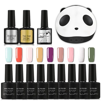 

Manicure Set Choose 9 Colors Gel Polish Base Top Coat Nail Kits 36W Uv Led Lamp Electric Manicure Nail Art Tool