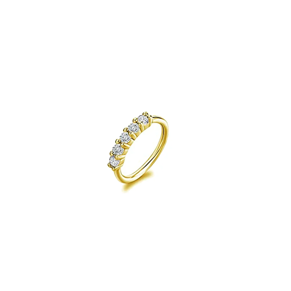Nose Piercing Hoop Ring Hinged Segment Zircon Septum Piercing Opal Ear Cartilage Tragus Helix Lip Nariz Pircing Cuff Goth Hoop