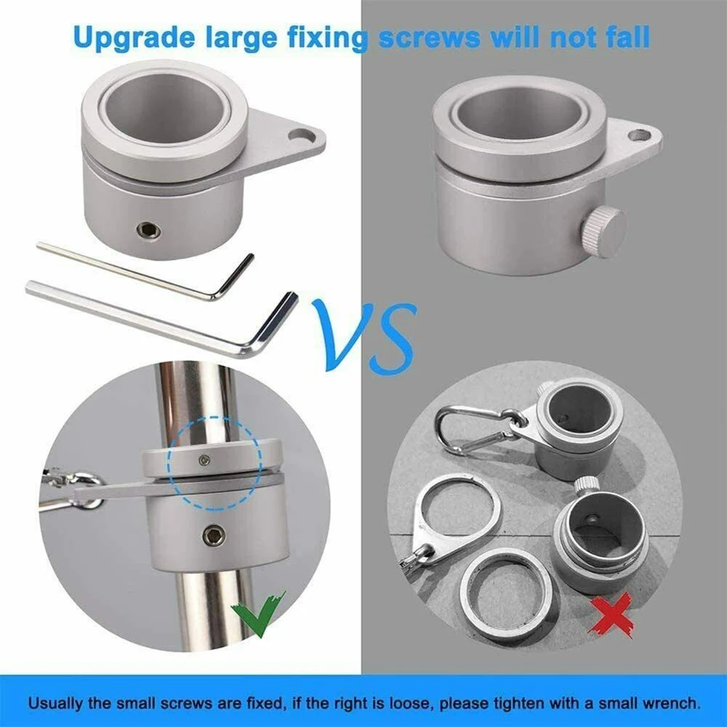 Parliky 1set Anello Rotante Alluminio Per Bandiera Clip Per Supporto Da Resistente Alle Intemperie E Leggero Per Uso Esterno Kit Per Montaggio Bandiera Senza Grovigli - Foto 7